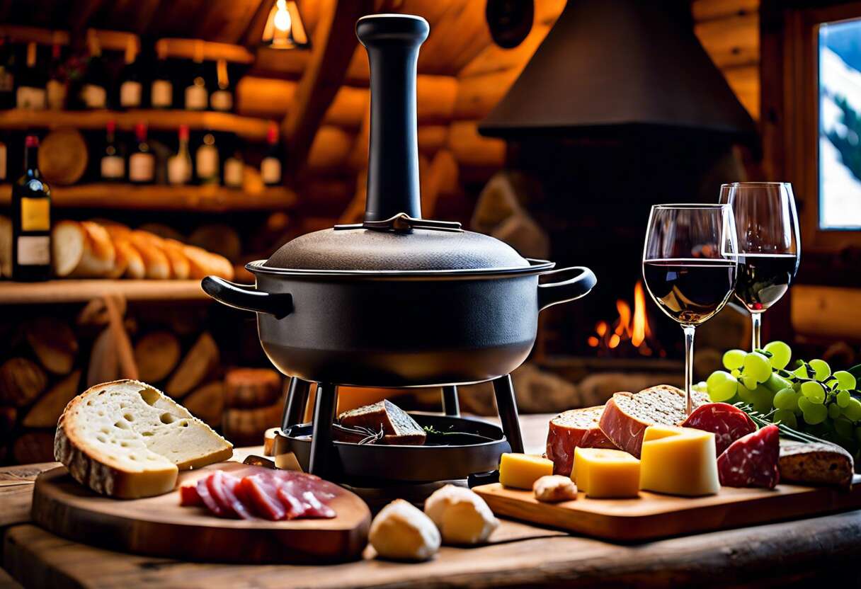 Accompagnements et vins : l'art de sublimer votre fondue