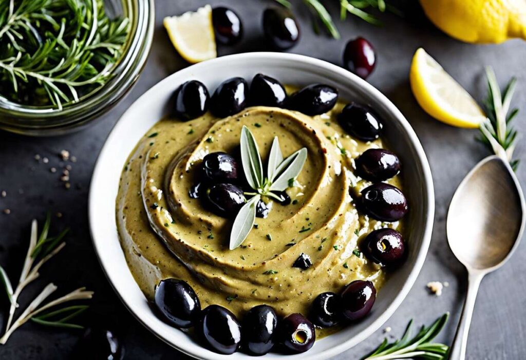 Dip aux olives noires : une tartinade méditerranéenne facile à préparer