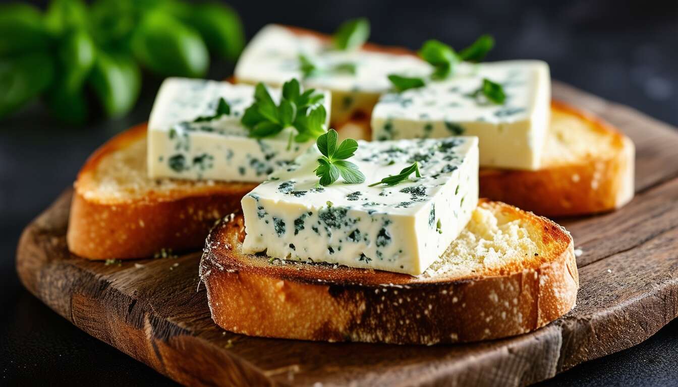 Le roquefort, star des toasts pour amateurs de fromages corsés
